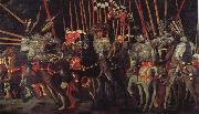 UCCELLO, Paolo The battle of San Romano the intervention of Micheletto there Cotignola Spain oil painting artist